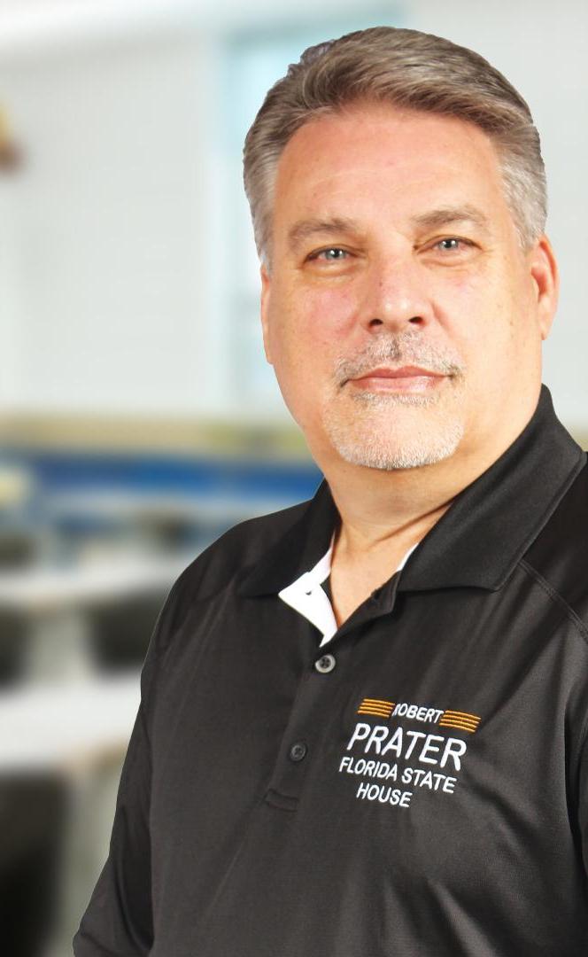 Rob Prater, educator and candidate for Florida State Representative District 37, in a classroom